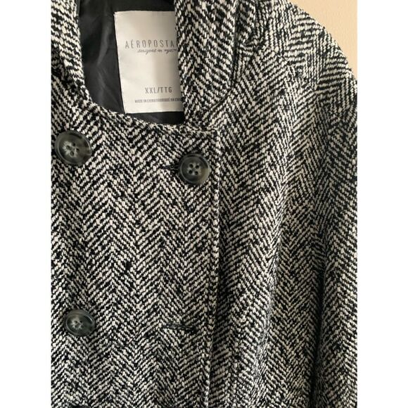 Aeropostale Tweed Like Double Breasted Coat - Picture 8 of 13